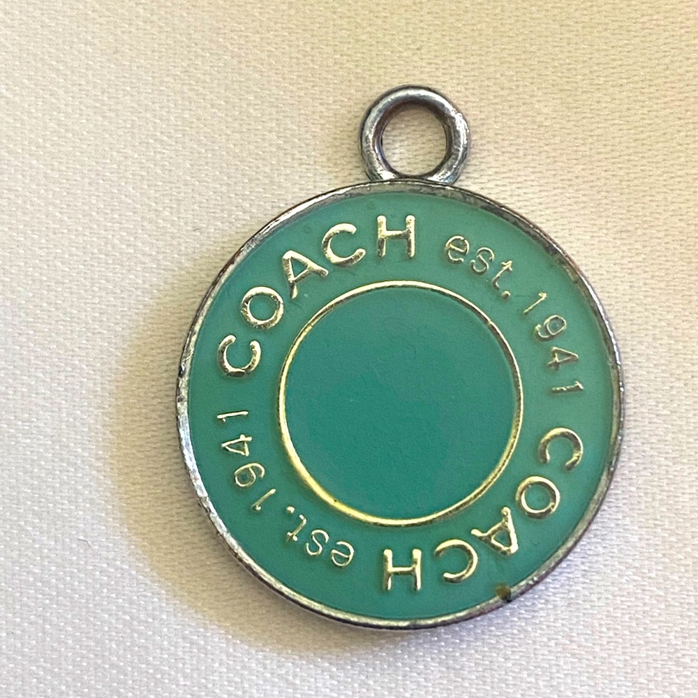 COACH Light Green Charm Size Small